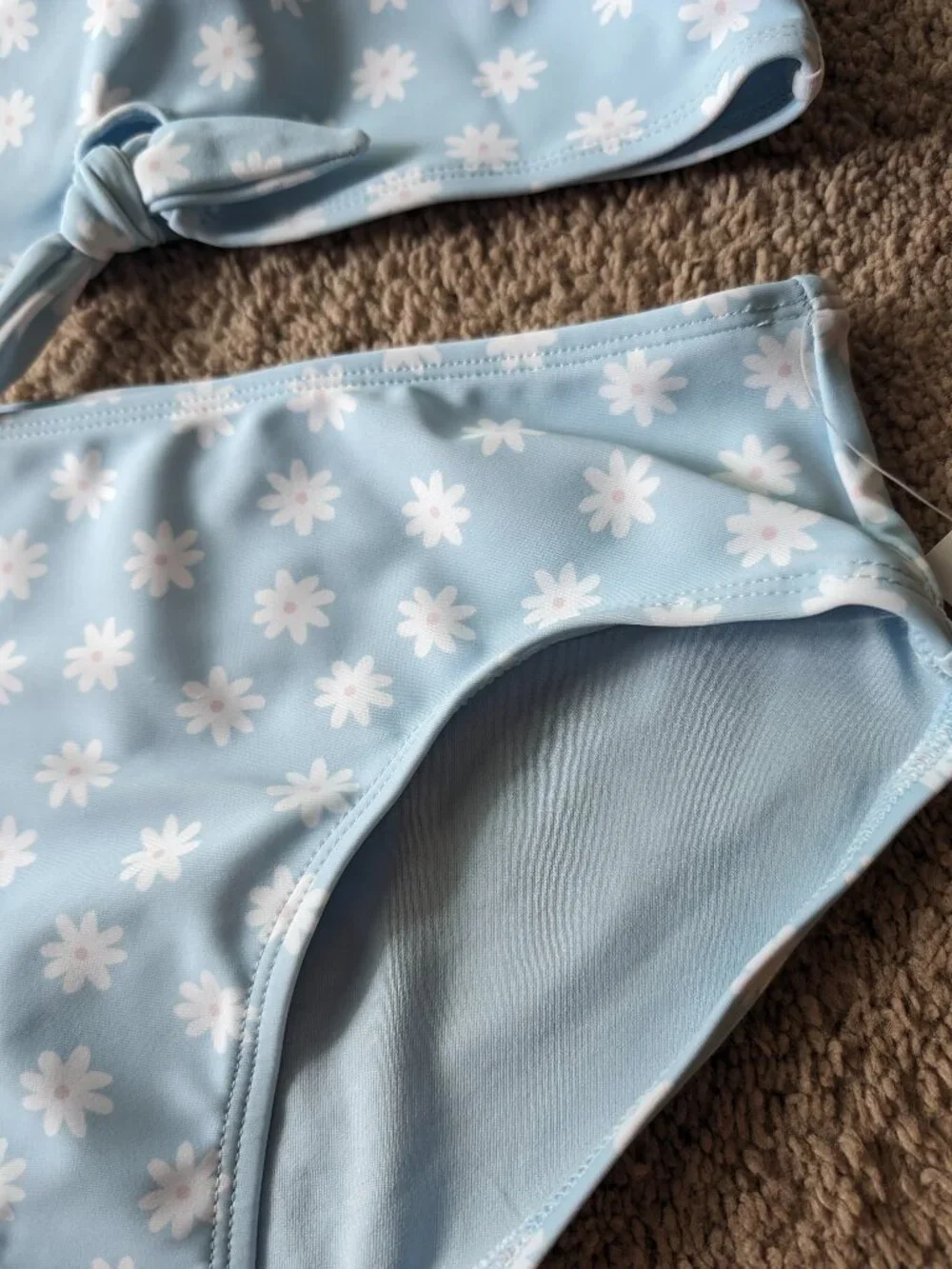 ON light blue daisy 2 pc tankini swimsuit (L 10/12)